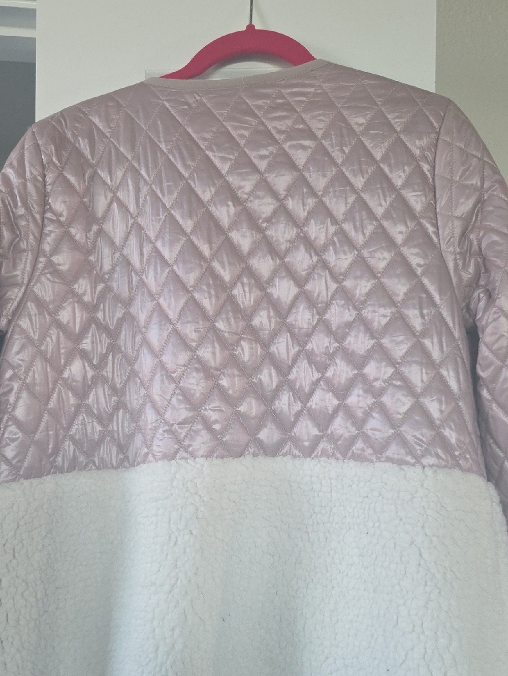 Calvin Klein Coat Jacket Metallic Pink Quilted - Picture 4 of 4